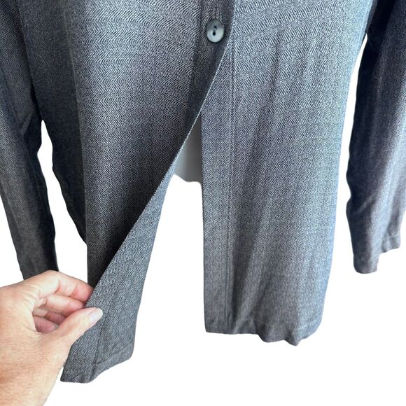 Eileen Fisher Cardigan Silk Linen Blend Button Front Lightweight Drapey Womens S - Picture 5 of 12